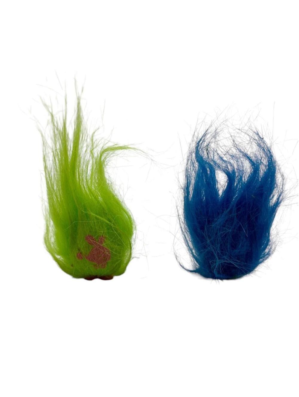 Vintage 1991 Russ Troll Doll Hair Foot Toppers Neon